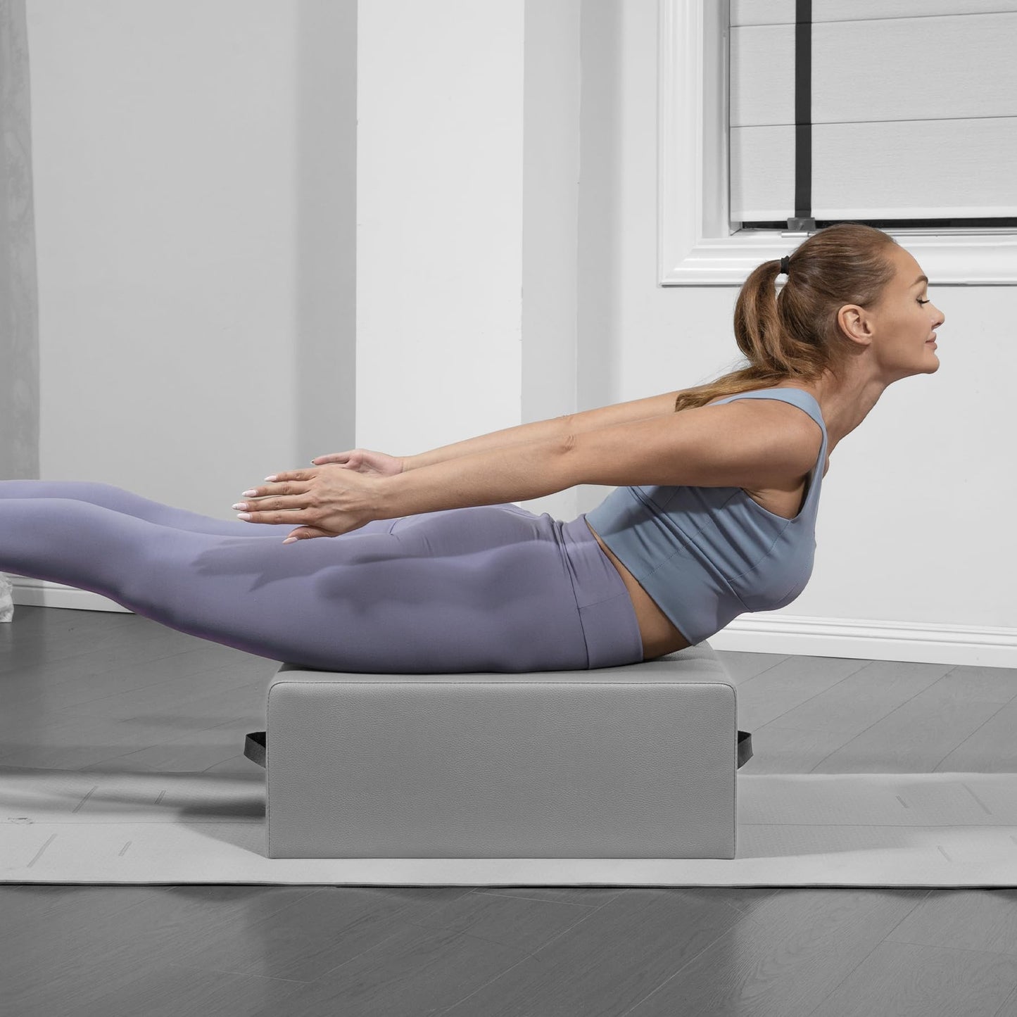 SENDIAN Pilates Box for Reformer，Pilates Reformer Box for Exercises that Improve Range of Motion and Flexibility，Can be Used Independently (Gray)