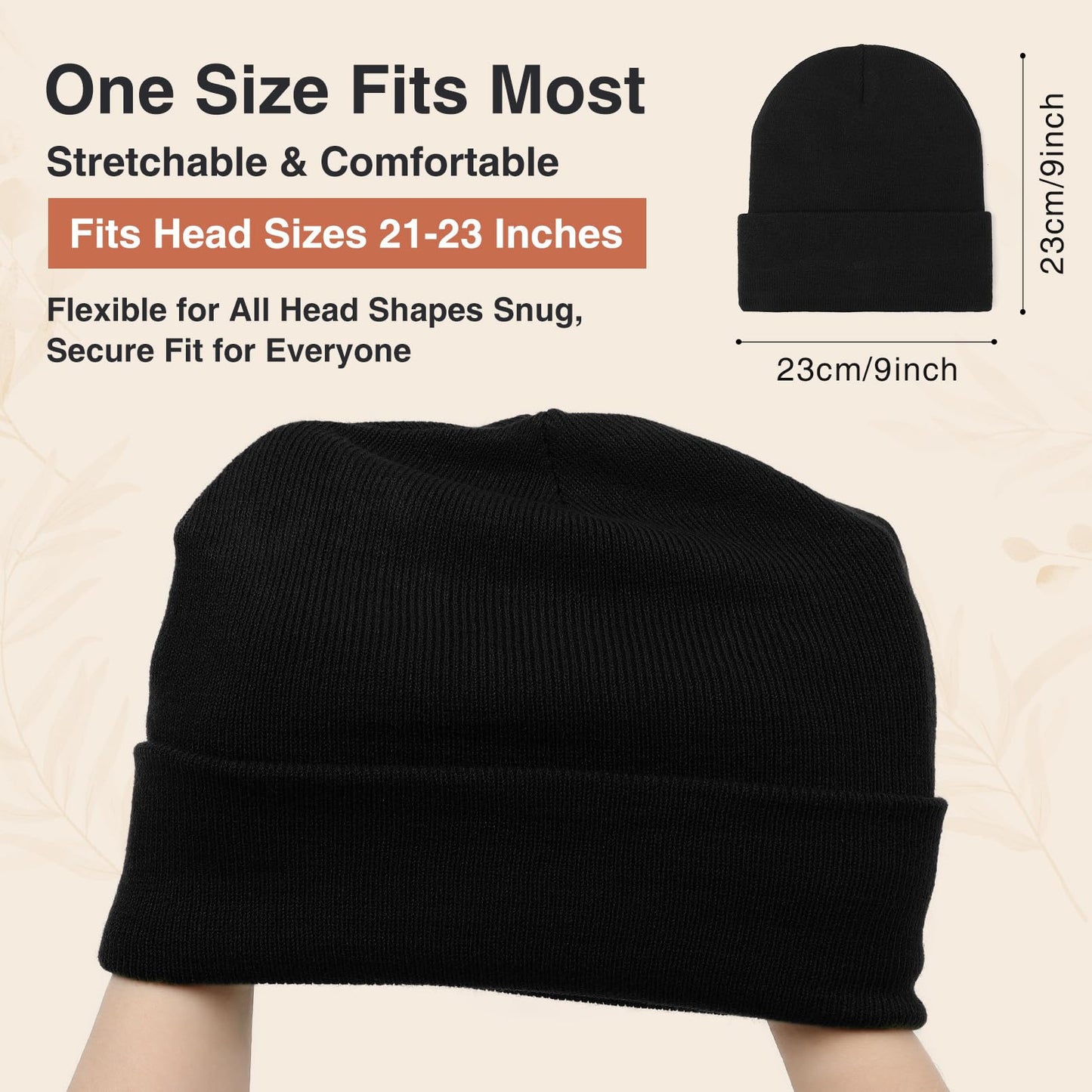 KUIRAN 3 Pack Satin Lined Beanie Hats for Women Men Knit Acrylic Beanie Winter Hat Silk Lining