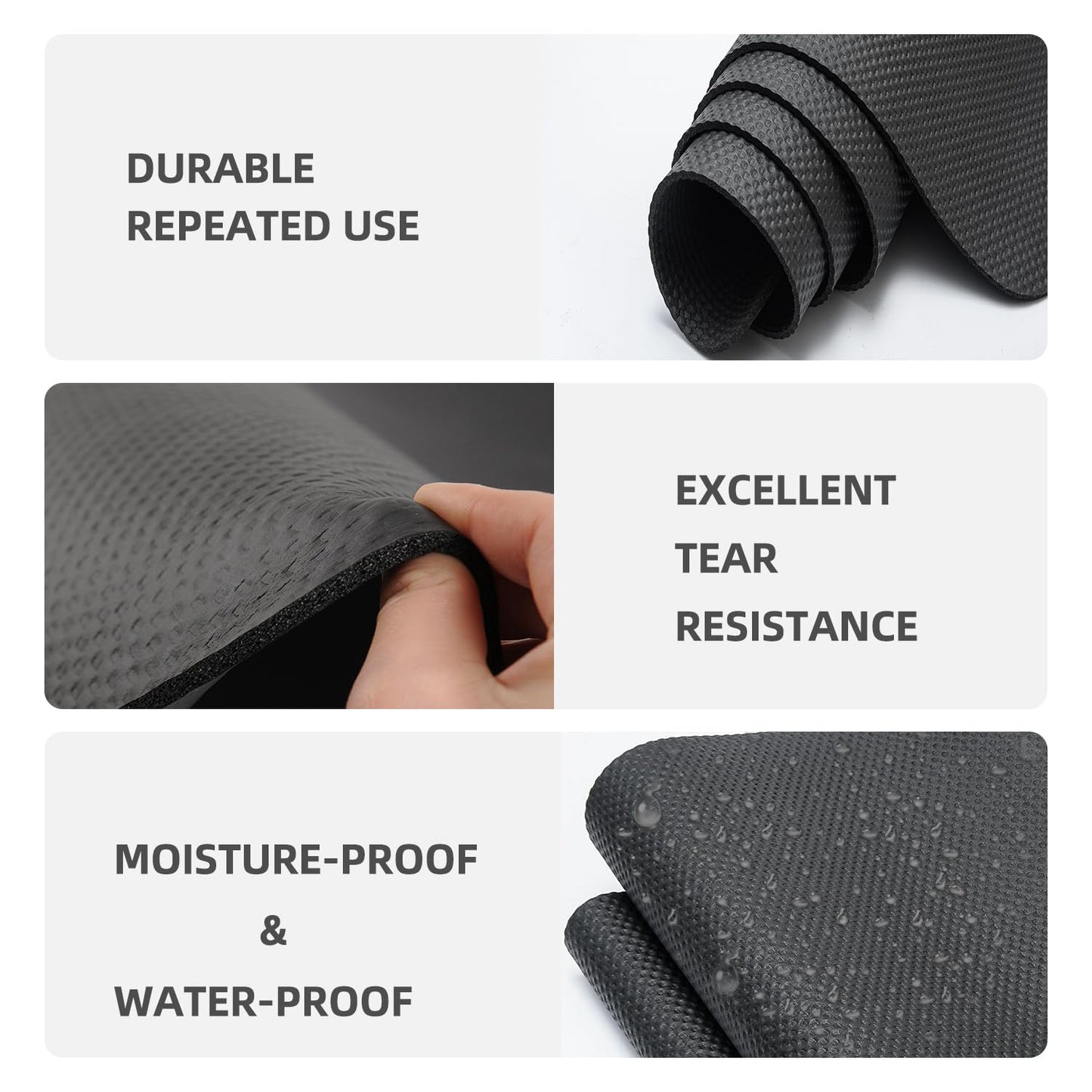 Exercise Equipment Mat,Bike Mat Compatible with Peloton Bike Elliptical Treadmill Mat,Under Exercise Bike Trainer Mat Pad for Stationary Indoor Spin Bike,Hardwood Floor Carpet Black Gym Equipment Mat