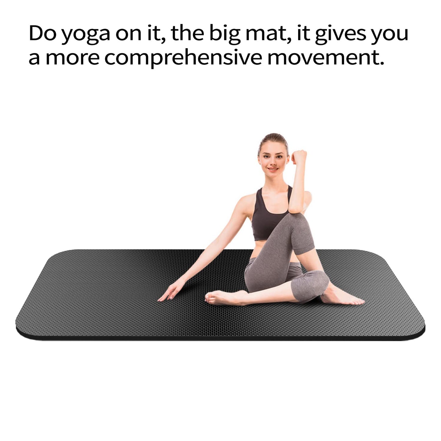 Large Exercise Mat 96" x 32",Large Gym Mat,Exercise Equipment Mat,Treadmill Mat,Exercise Bike Mat,Workout Mats for Home Gym Flooring Rubber Mat Large Yoga Mat Cardio Mat for Weightlifting,Fitness Mat