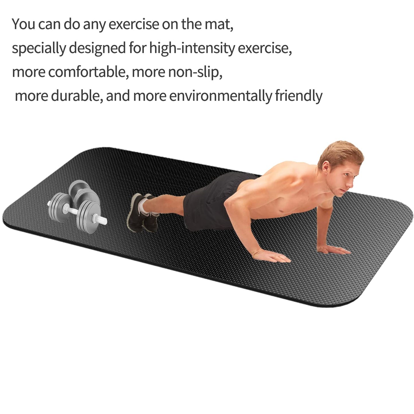 Large Exercise Mat 96" x 32",Large Gym Mat,Exercise Equipment Mat,Treadmill Mat,Exercise Bike Mat,Workout Mats for Home Gym Flooring Rubber Mat Large Yoga Mat Cardio Mat for Weightlifting,Fitness Mat