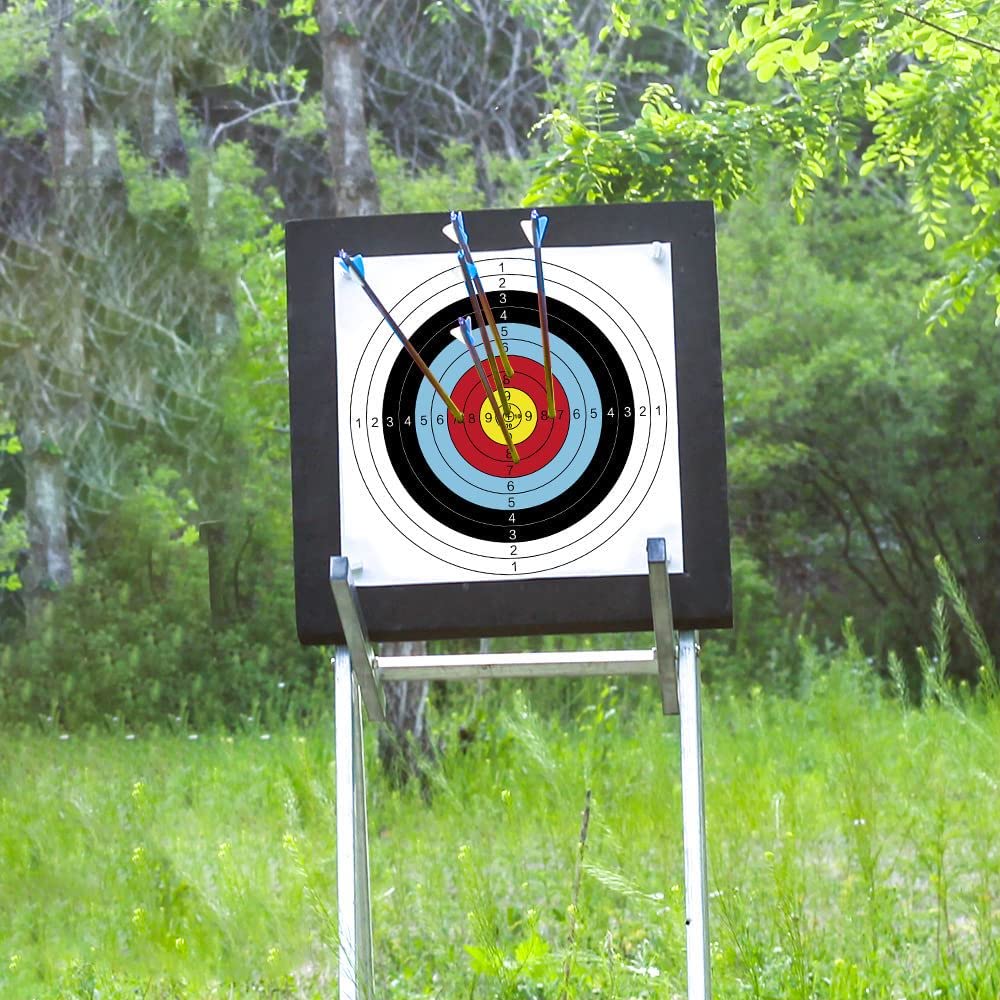 SOPOGER Archery Target for Backyard Adult, Easy Arrow Removal Bow Target, Durable Bow and Arrow Target for Youth Outdoor Shooting Practice (EVA Target with Rope)