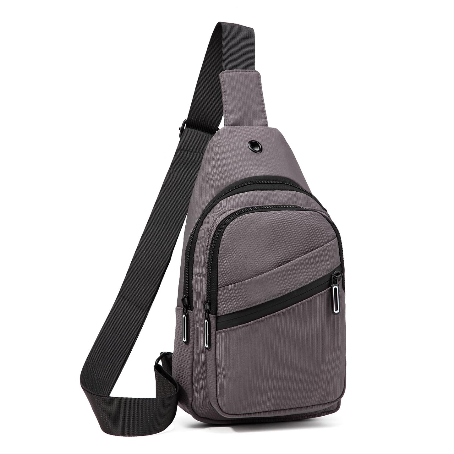 EVANCARY Small Sling Bag for Women Men, Chest Daypack Crossbody Backpack for Travel Sports Running Hiking Grey