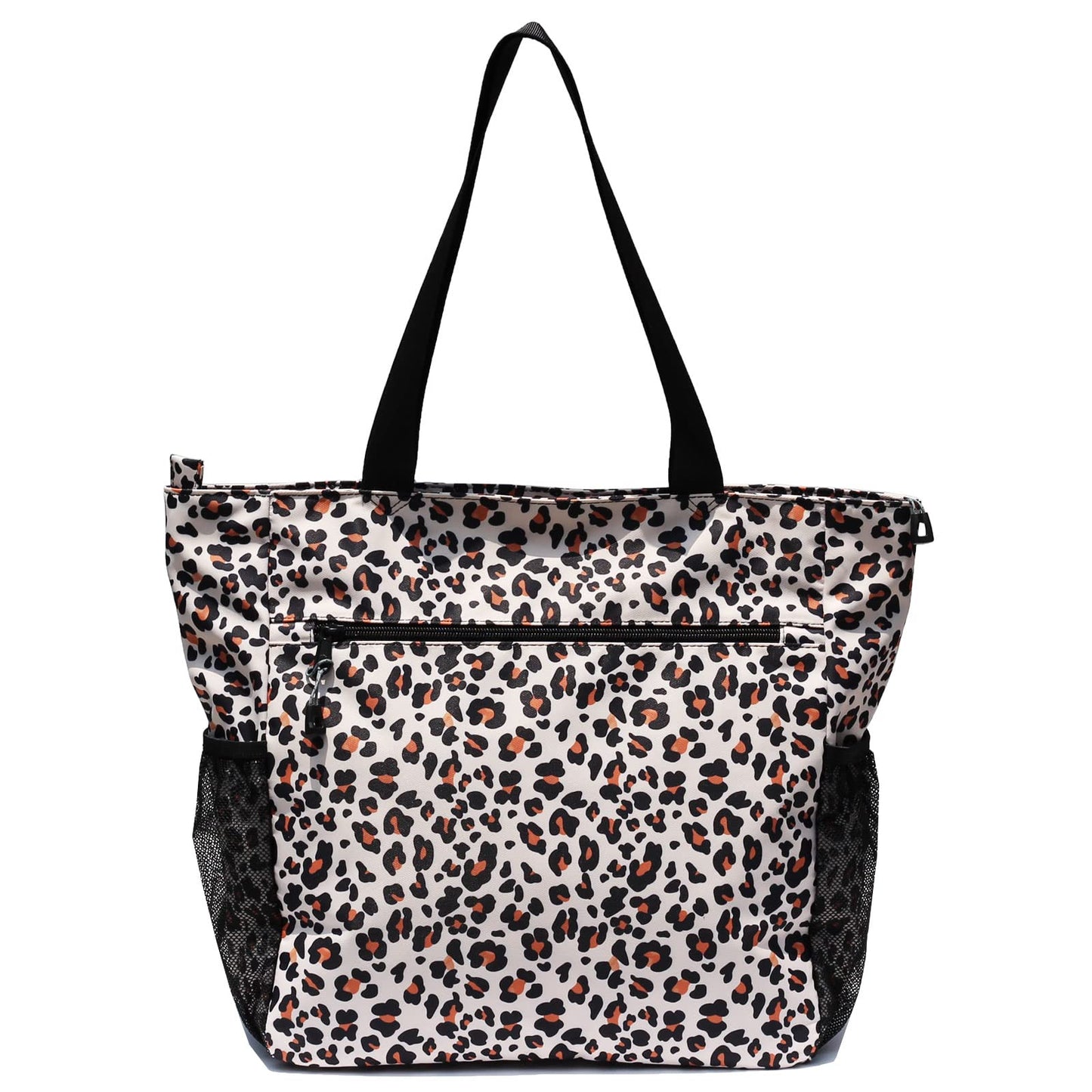 ESVAN Original Floral Water Resistant Tote Bag Large Shoulder Bag with Multi Pockets for Gym Hiking Picnic Travel Beach Daily Bags (Fox)