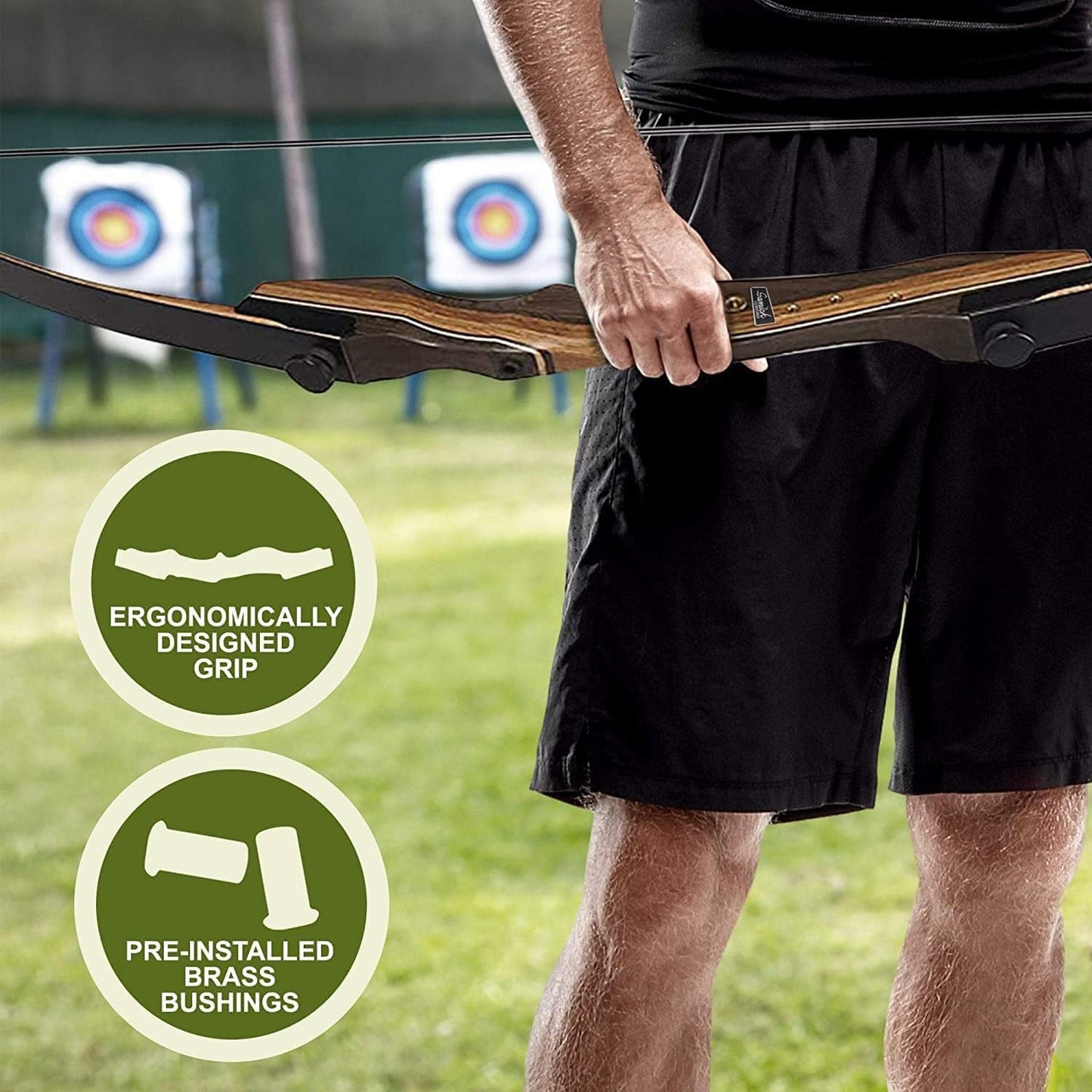 Samick Sage Archery Takedown Recurve Bow 62-inch - Right & Left Handed - 25-60lb - Archery Recurve Bows for Teens & Adults - Beginners to Advanced, Hunting & Target Practice