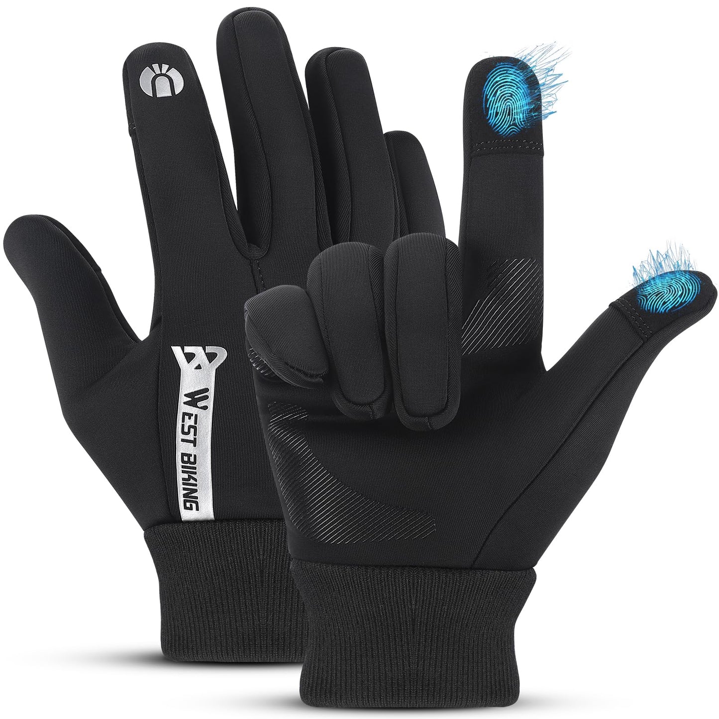 West Biking Kids Winter Gloves Touchscreen Cycling Gloves Windproof Thermal Non-Slip Sports Kids Gloves Cold Weather Mittens of Age 2-12 for Cycling Bike Riding Hiking Outdoor Boys Girls