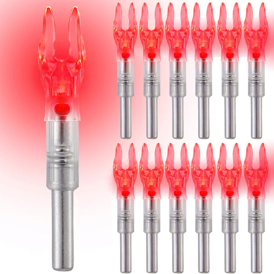 KEAUP 12-Pack or 6-Pack S Lighted Nocks for Arrows .244/6.2mm Lighted Arrow Nocks for Archery Hunting, Screwdriver Included