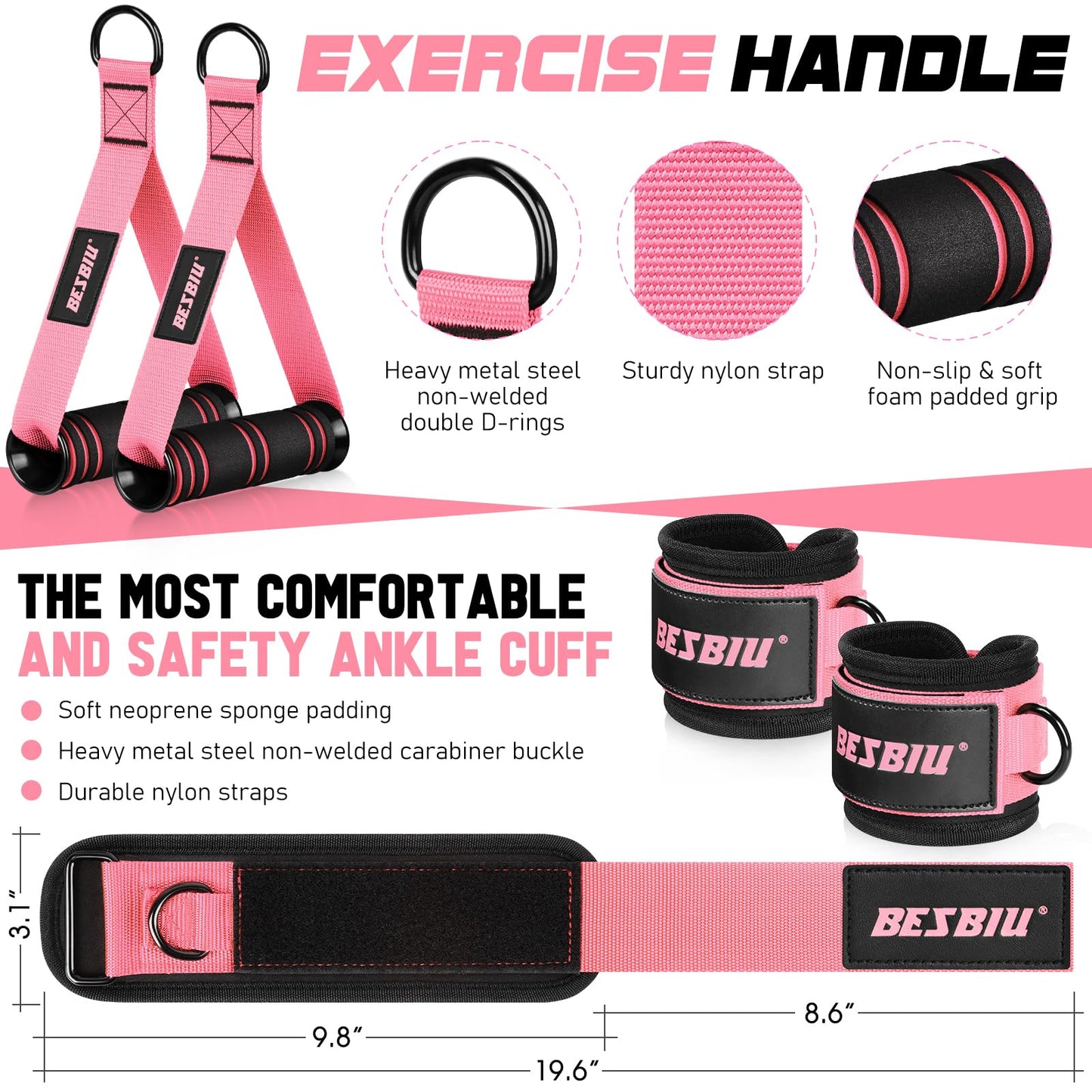 Pilates Bar Kit with Resistance Bands for Working Out, 210lbs Heavy Resistance Bands with Handles, Pilates Equipment with Resistance Band Bar for Men Women, Home Gym Full Body Workout Equipment
