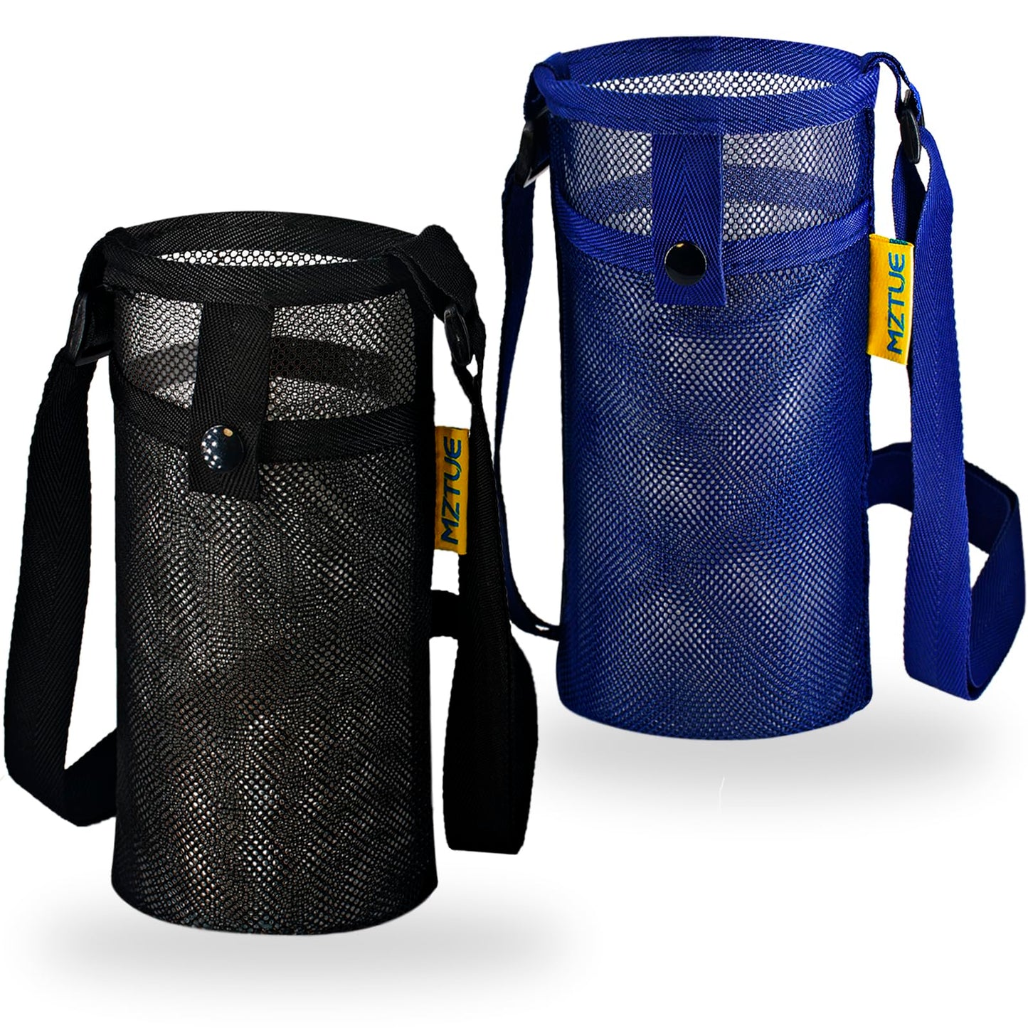 MZTUE Water Bottle Holder with Strap, Folding Portable Water Bottle Carrier with Strap Easy Clean, Water Bottle Bag strap, Water Bottle sling bag for Hiking, Walking, hiking, Travel, etc, 2-Pcs