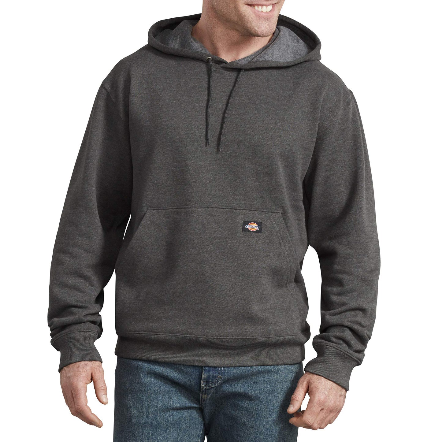 Dickies mens Pullover Hoodie Fleece Jacket, Dark Heather, Large US