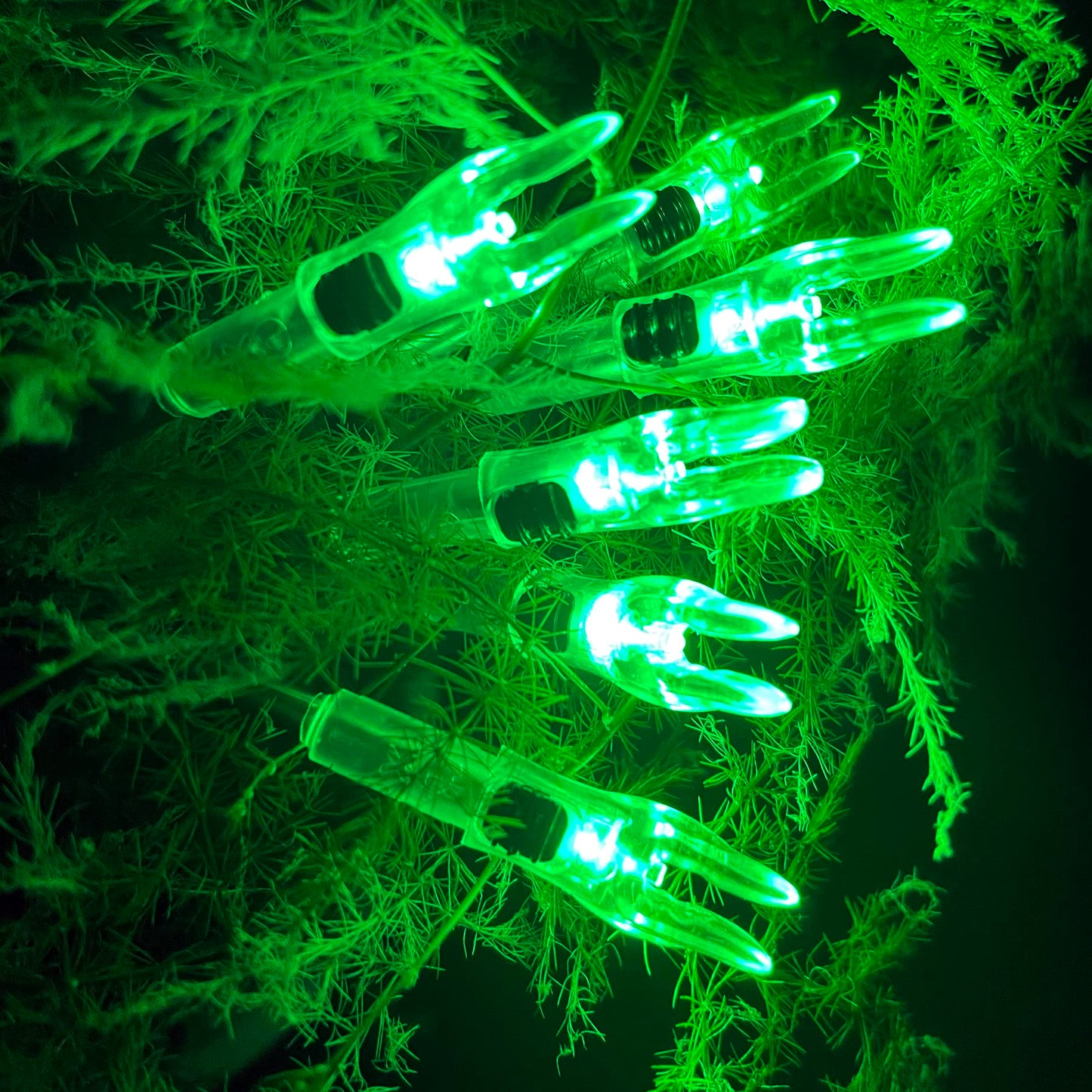 KEAUP 6PCS X Lighted Nocks for Arrows with .204 .233 .244 .246 Inside Diameter with H, S, GT Bushings High-Visibility DEEPOWER LED Arrow Nocks, ON/Off Switch Included