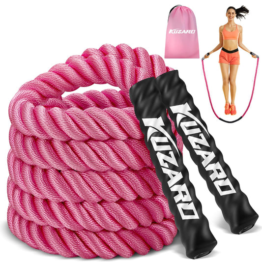 Jump Rope, Weighted Jump Rope for Women, 2.5LB Adult Skipping Rope for Fitness, Home Gym Workout Equipment, Heavy Exercise Jumpropes for Weight Loss, Shape body, Strength Training, Total Body Workout