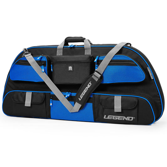 Legend Apollo Travel Compound Bow Case - Soft Bow Case with Spacious Storage Pockets & Lightweight Design - Shock Absorbing Foam Padding & Tricot Lining, Arrow Tube Holder - 40" & 44" Interior