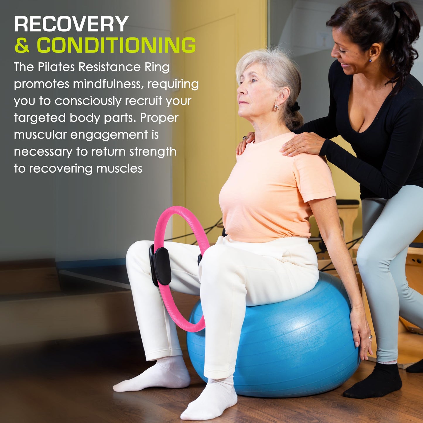 The ProsourceFit Resistance Ring enhances Pilates Workouts with Light Resistance to Help Tone and Strengthen Your Entire core and Body