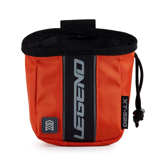 LEGEND - XT520 Quick Release Pouch & Finger Tab Bag (Orange) | Interior Divider for Better Organization & Storage of Release Aids | Attaches to Standard 2" Belt | Quick Drawstring Closure