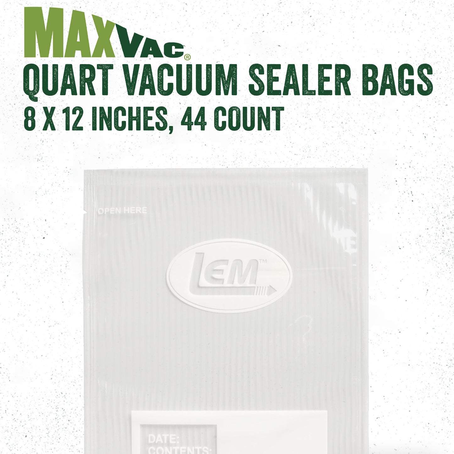 LEM Quart Vacuum Bags 8" x 12" 100 Count