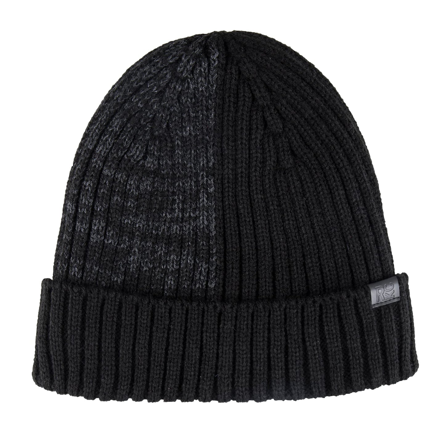 Kenneth Cole REACTION Men's Warm Winter Beanie Hat, Black Ribbed, ONE Size