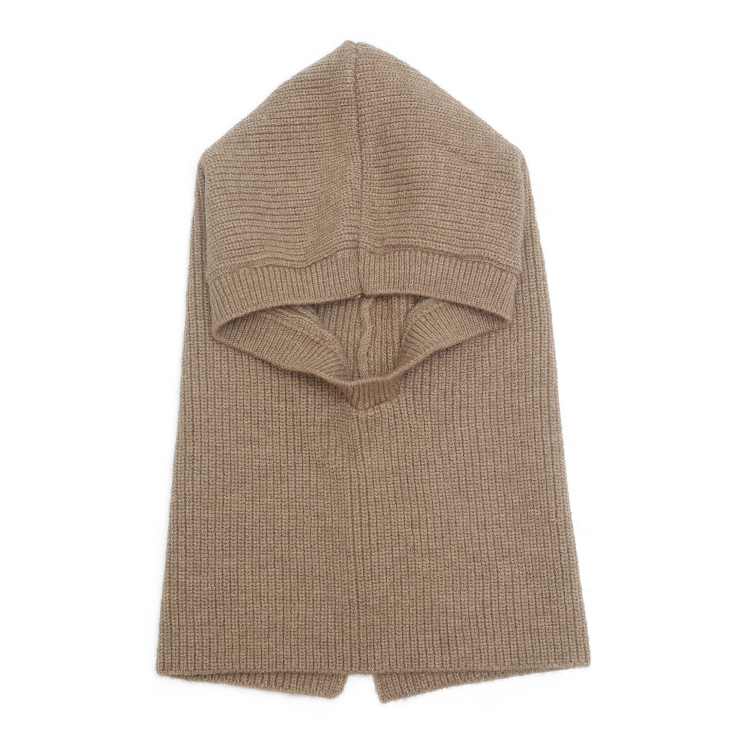 ZLYC Winter Knitted Winter Hat Windproof Hooded Scarf Balaclava Beanie Hat for Women (Solid Tan)