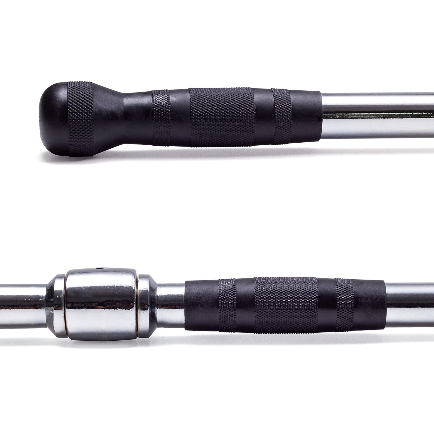 AmStaff Fitness 48" Straight Ez Curl Lat Pull Down Bar with Revolving Double Hook for Dual Pulley Cable Machines, Functional Trainer Multi-Purpose