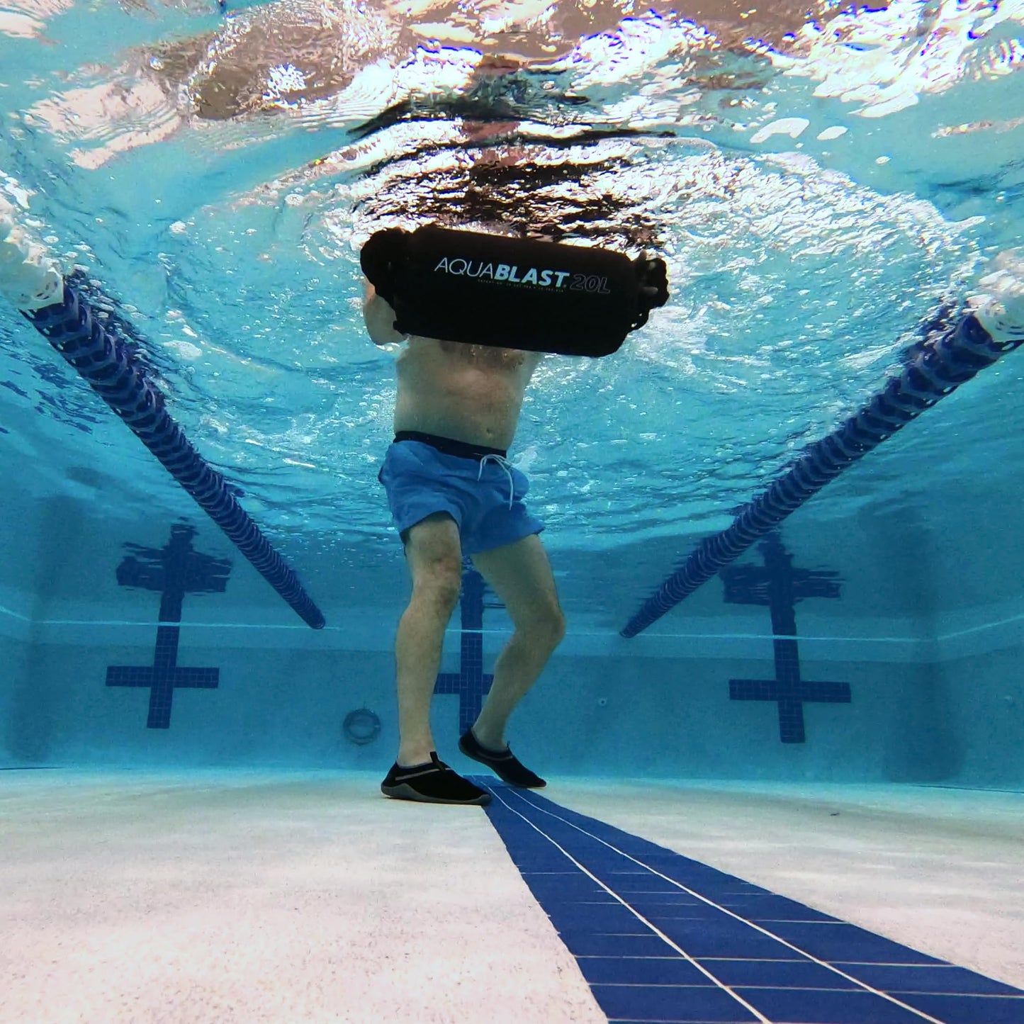 AquaBLAST Portable Fitness and Punching Bag & Water Exercise Equipment for Pools for Total-Body, Low-Impact Workouts, Pool Exercise Equipment, Sets Up in Seconds, Aquatic Exercise Equipment, 25-Liter