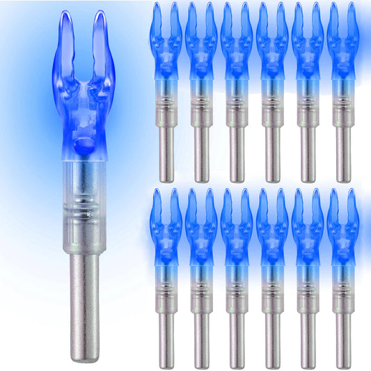 KEAUP 12-Pack or 6-Pack S Lighted Nocks for Arrows .244/6.2mm Lighted Arrow Nocks for Archery Hunting, Screwdriver Included