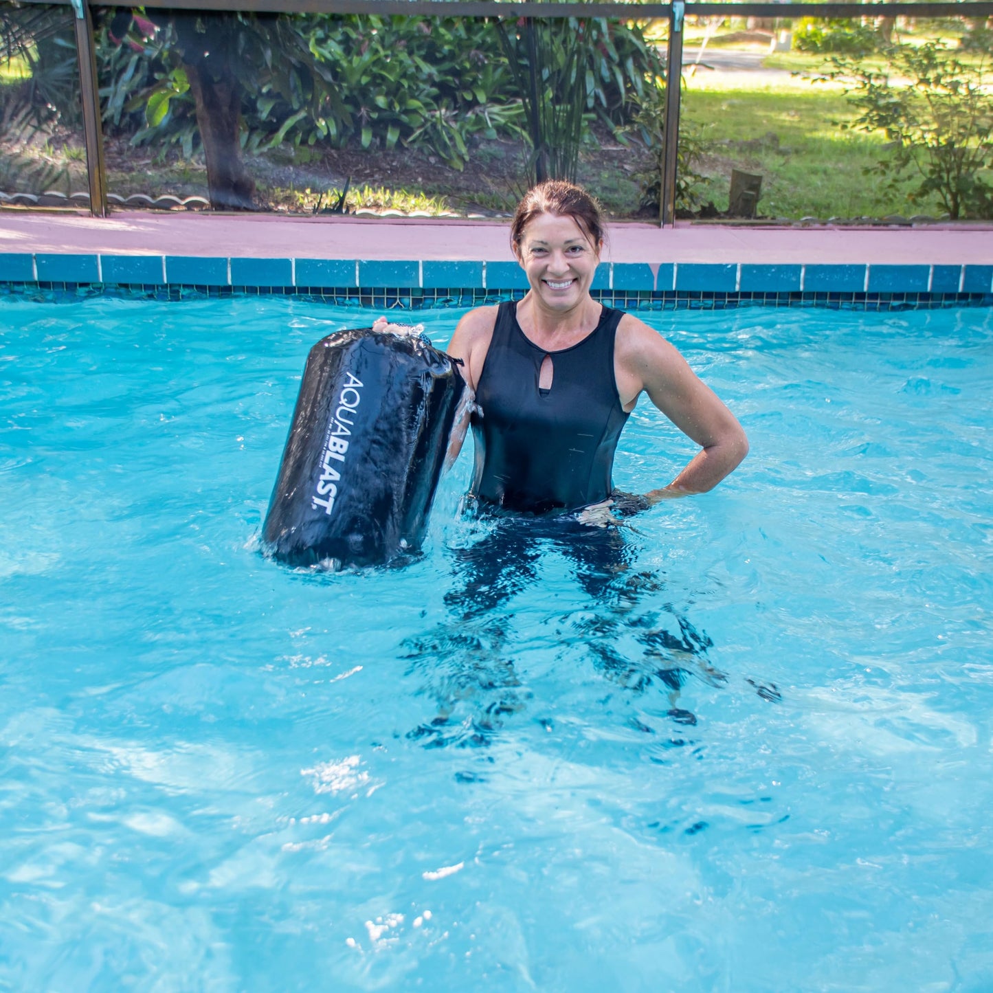 AquaBLAST Portable Fitness and Punching Bag & Water Exercise Equipment for Pools for Total-Body, Low-Impact Workouts, Pool Exercise Equipment, Sets Up in Seconds, Aquatic Exercise Equipment, 25-Liter
