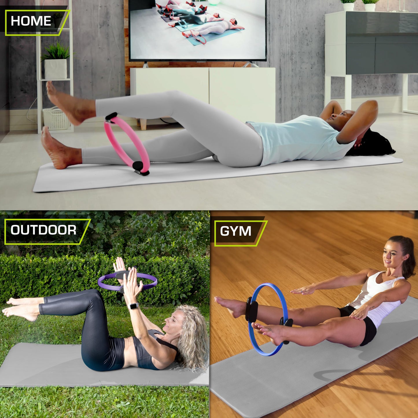 The ProsourceFit Resistance Ring enhances Pilates Workouts with Light Resistance to Help Tone and Strengthen Your Entire core and Body