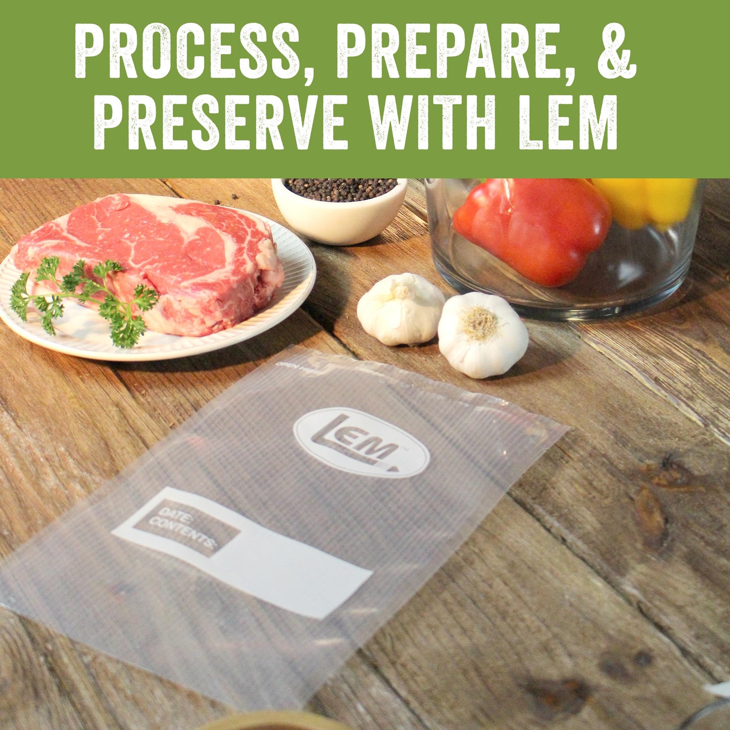 LEM Quart Vacuum Bags 8" x 12" 100 Count