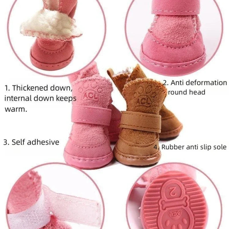 Warm Non-Slip Dog Snow Boots