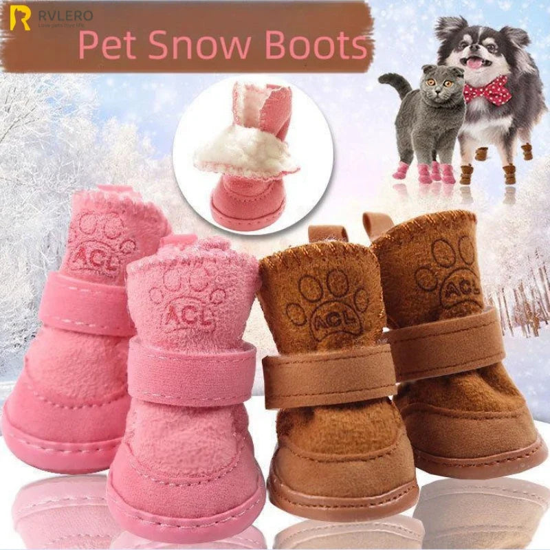 Warm Non-Slip Dog Snow Boots