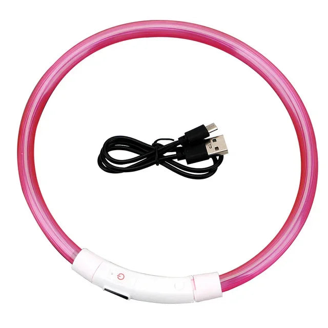 LED Dog Collar, USB Rechargeable