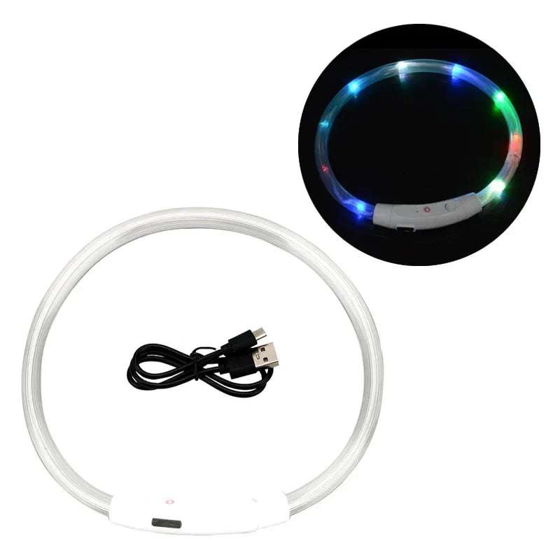 LED Dog Collar, USB Rechargeable