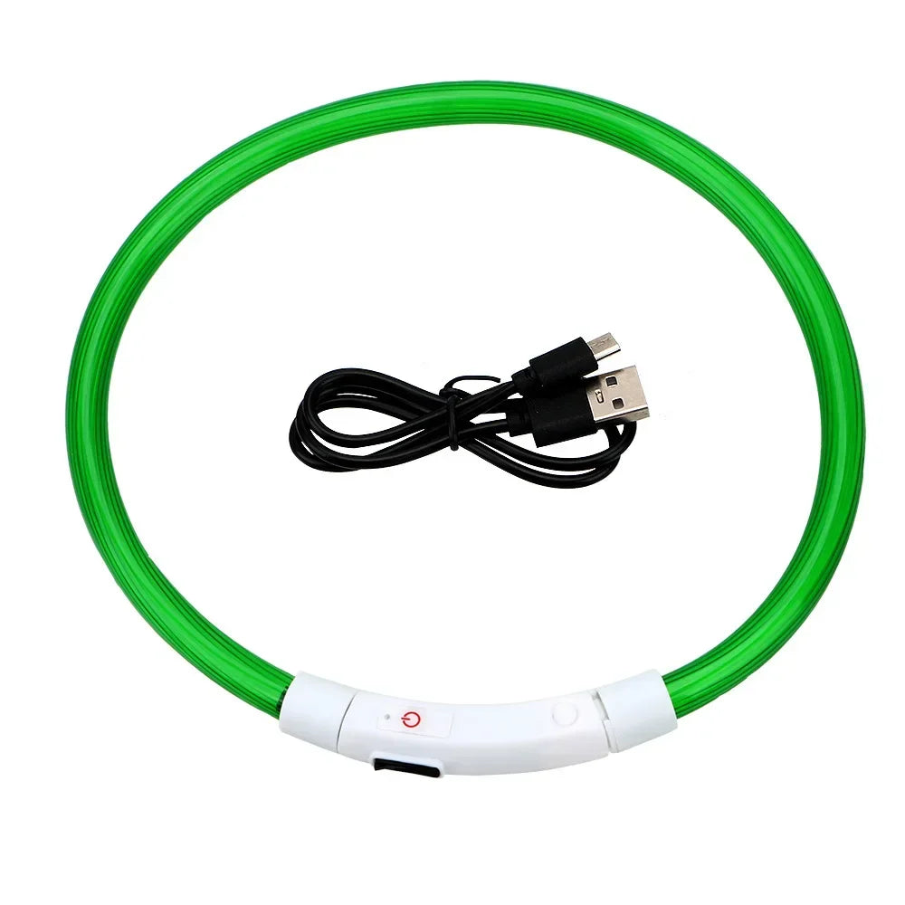 LED Dog Collar, USB Rechargeable