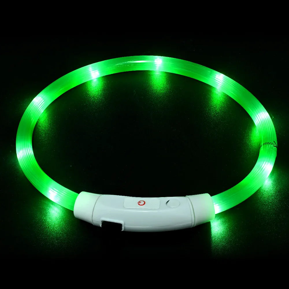 LED Dog Collar USB Rechargeable