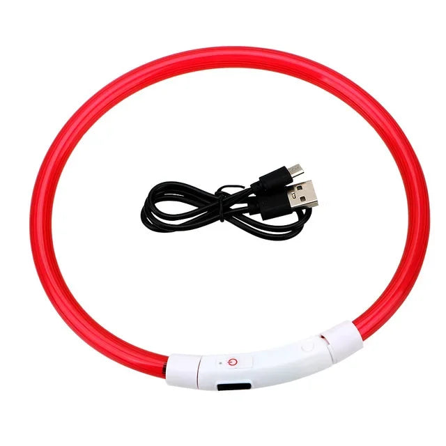 LED Dog Collar, USB Rechargeable