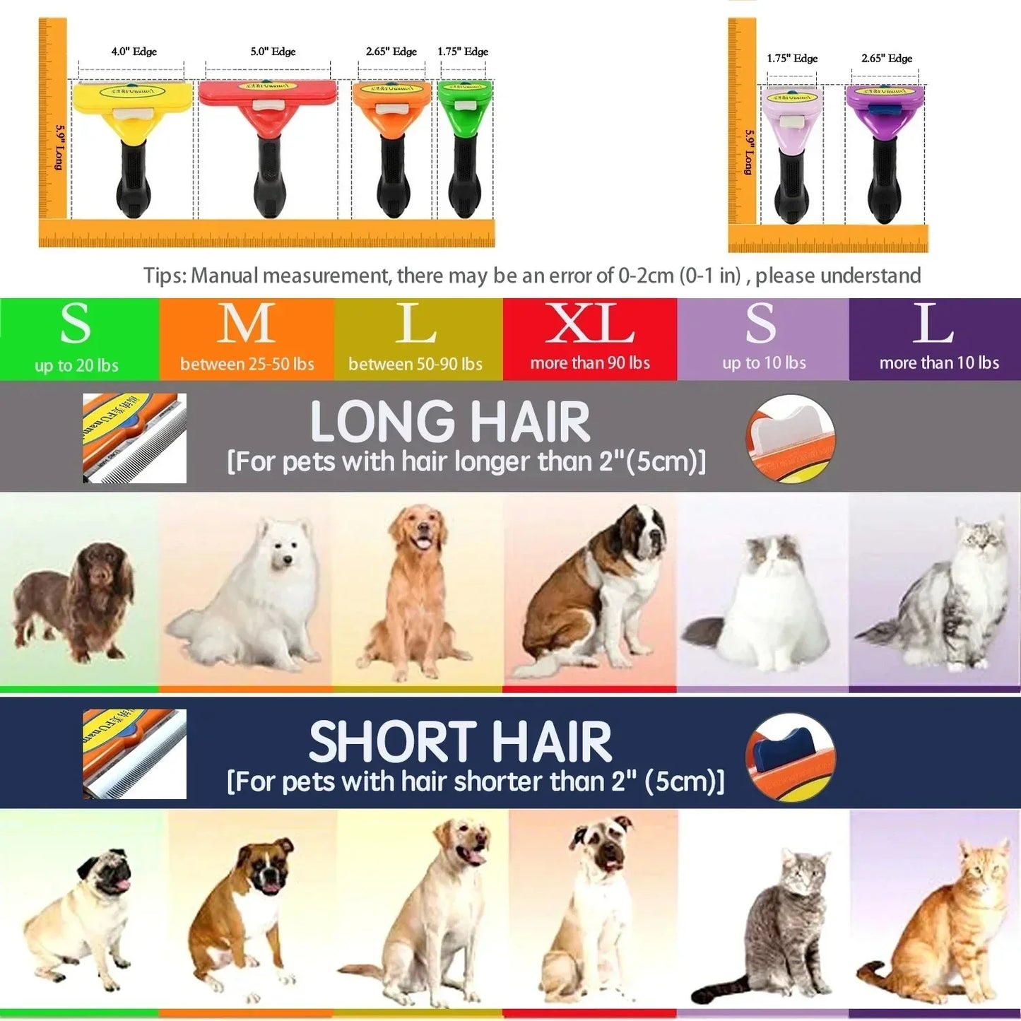 Large Dog Grooming Hair Comb