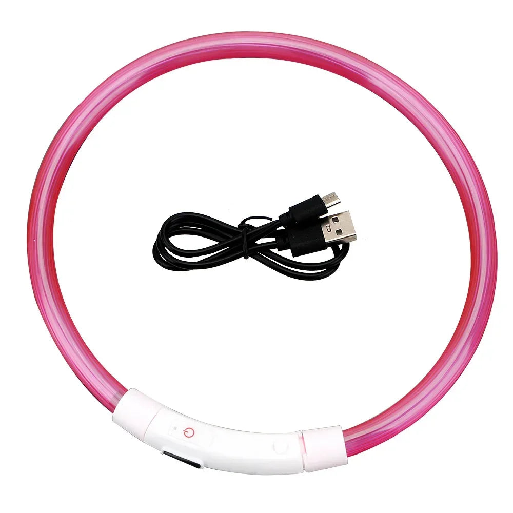 LED Dog Collar, USB Rechargeable