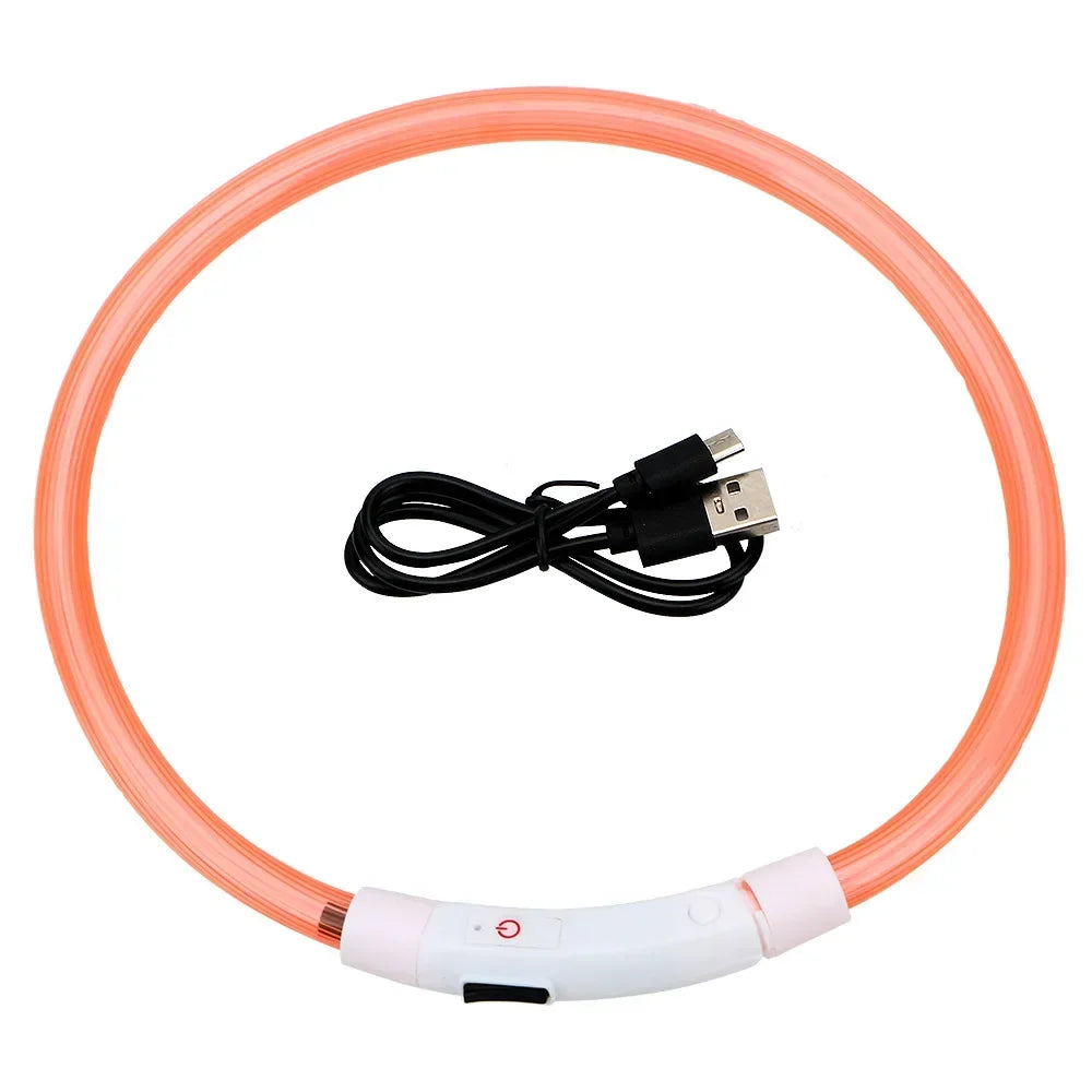 LED Dog Collar, USB Rechargeable