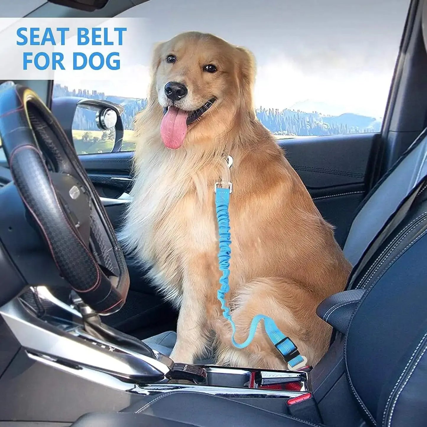 Reflective Adjustable Dog Car Belt