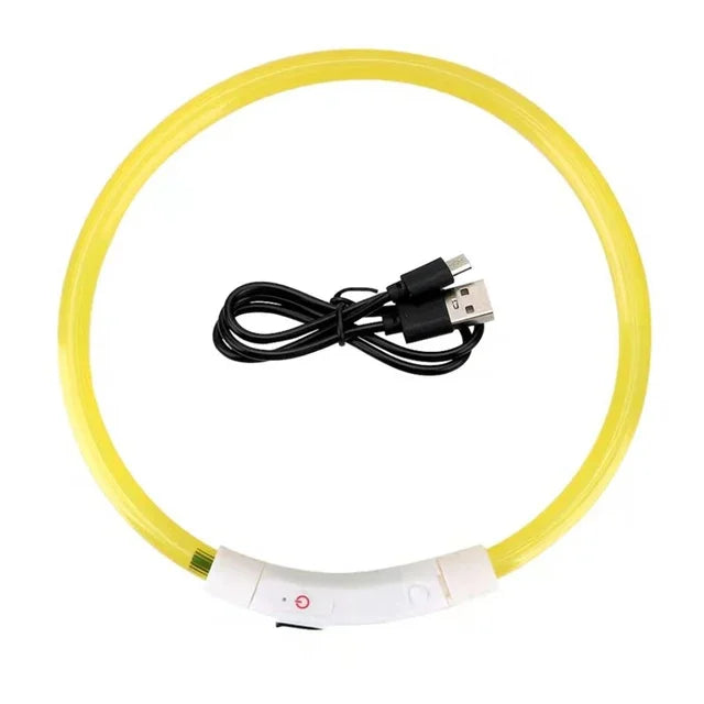 LED Dog Collar, USB Rechargeable