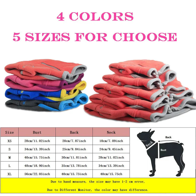 Fleece Dog Vest for Winter