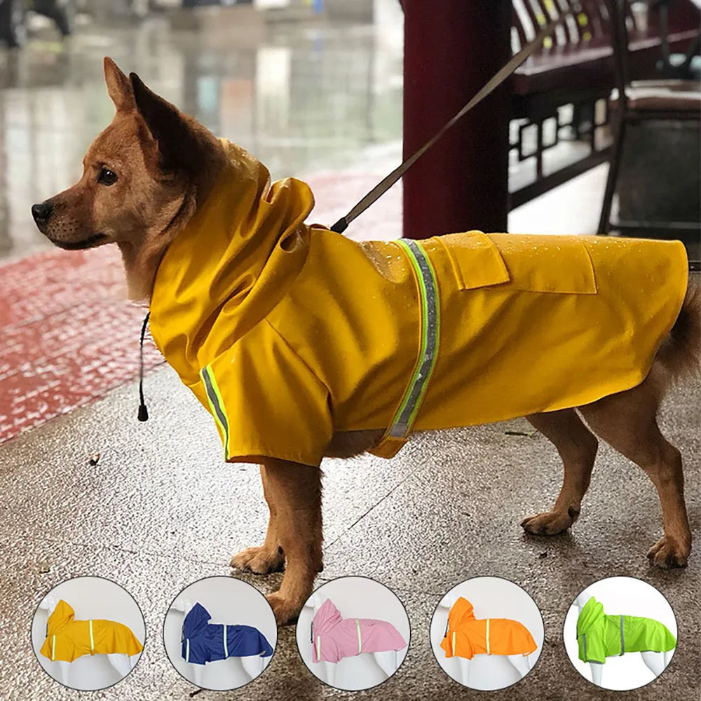 Large Dog Raincoat Waterproof Cloak