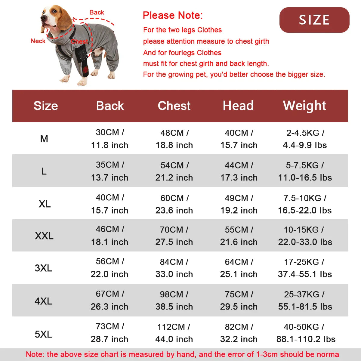 Large Dog Waterproof Reflective Raincoat