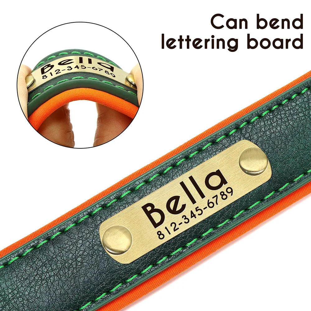 Custom PU Leather Dog Collar
