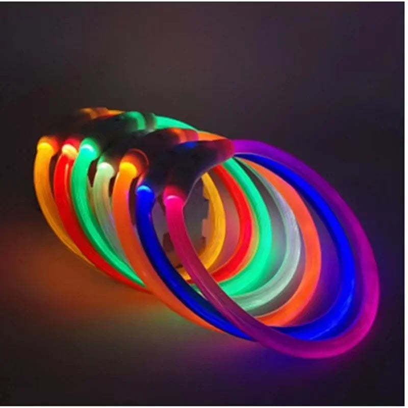 LED Dog Collar, USB Rechargeable